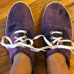 Purple Acid Wash Shoes